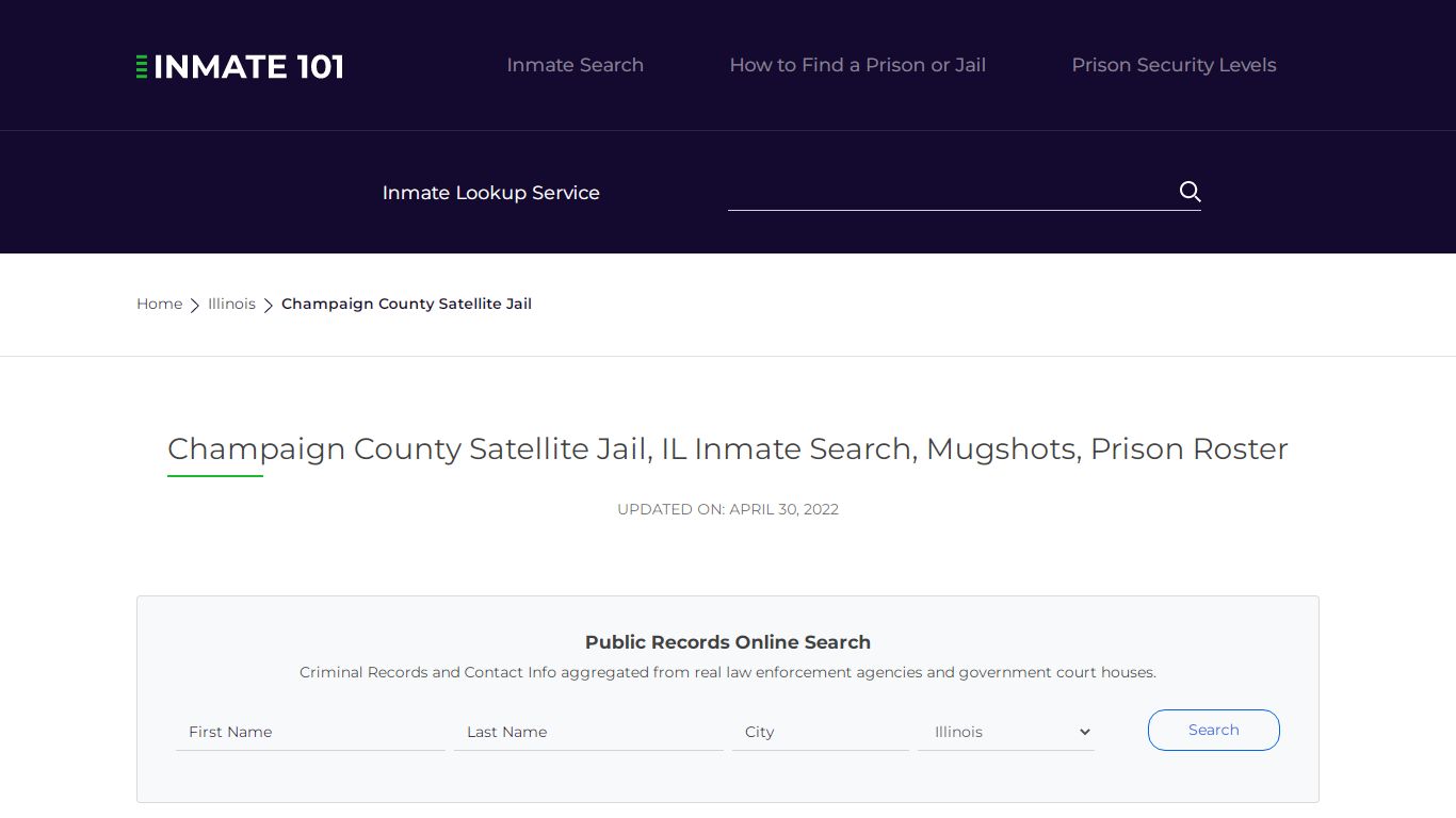 Champaign County Satellite Jail, IL Inmate Search ...