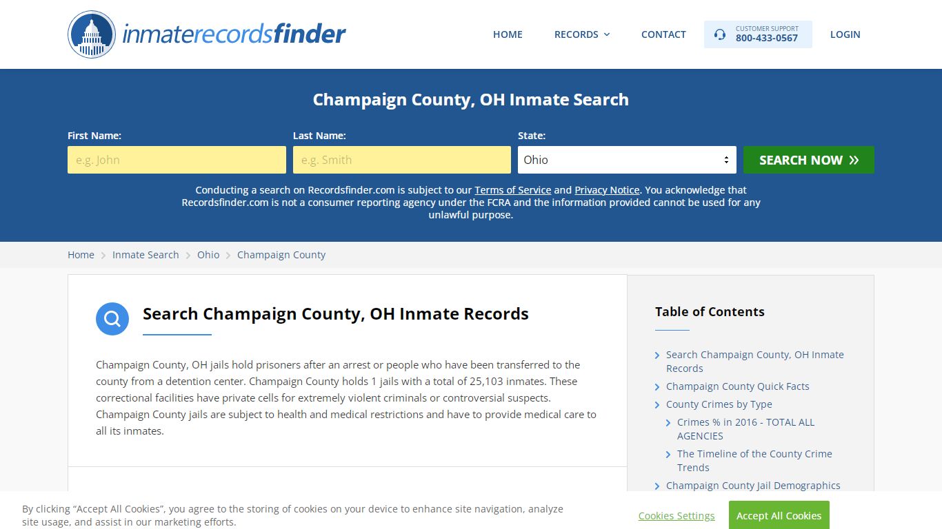 Champaign County, OH Inmate Lookup & Jail Records Online